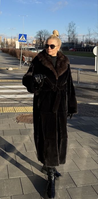 Шуба норковая новая blackglama ворот соболь 46-48-50