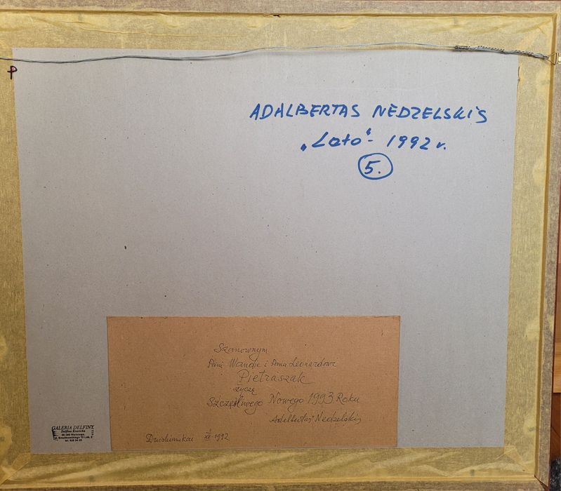 Akwarela w ramie - las - Adelbertas Nedzelskis