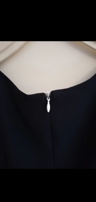 Vestido azul e branco