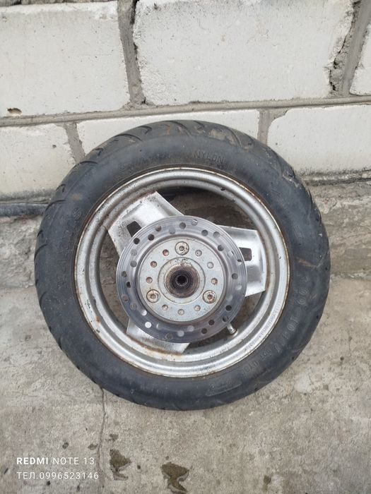 Колесо в зборі на скутер Honda dio AF28/AF34-35 (дискові гальма)
