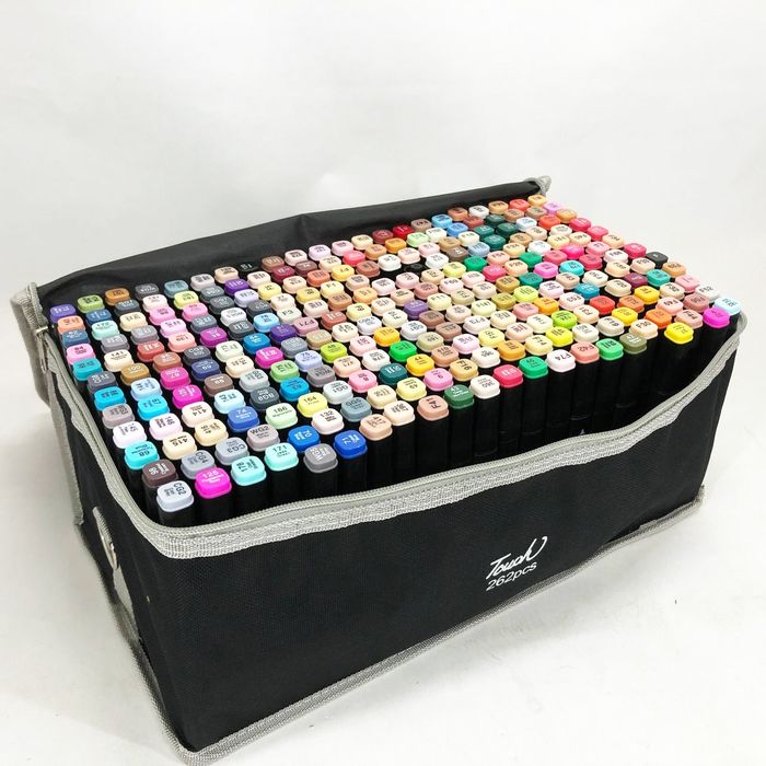 Набір скетч маркерів для малювання Touch 24 - 262 шт двосторонні флом