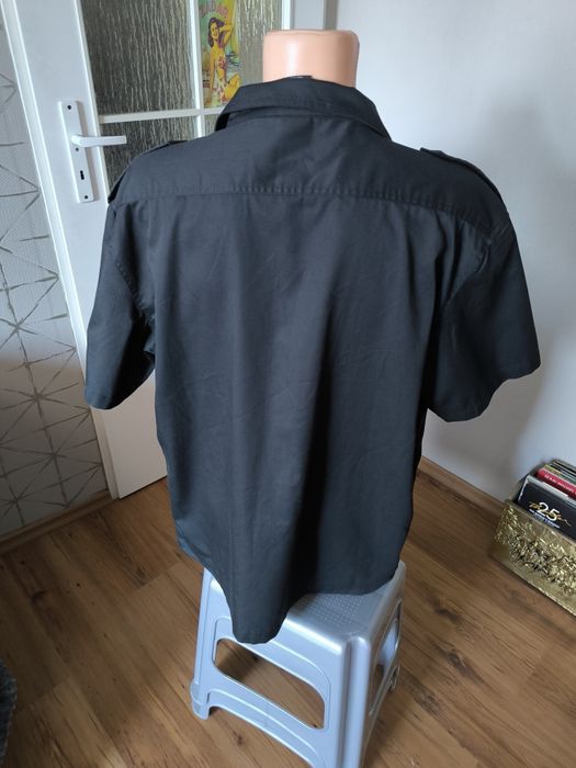 Brandit koszula męska XXL czarna krótki rękaw duży rozmiar