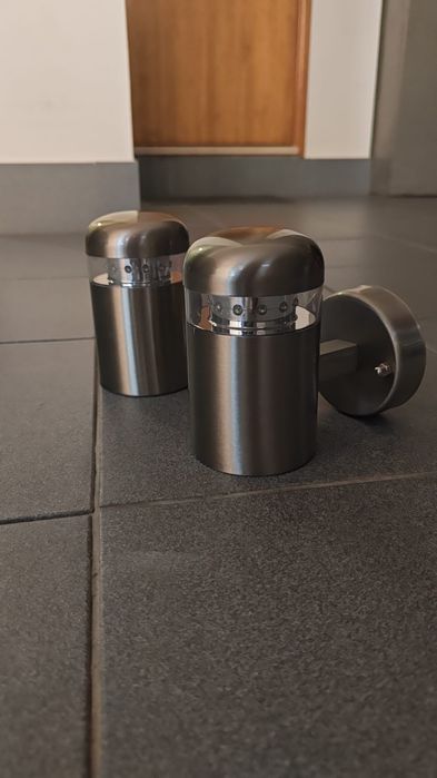 2 candeeiros inox