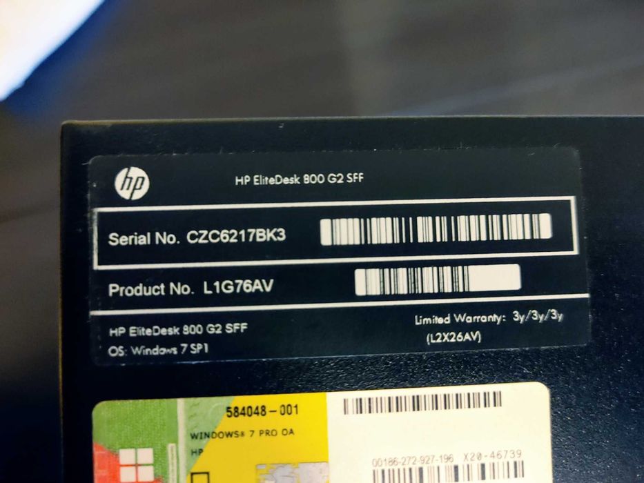 Komputer HP Elitedesk 800 G2 SFF, i5-6600 vPro, SSD 256GB