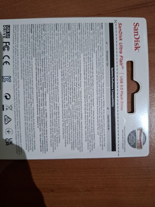 SanDisk Pen memória USB 3.0 flash drive  [256 GB]  NOVO - ENVIO GRÁTIS