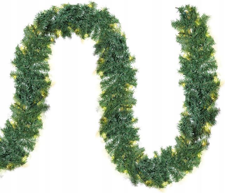 girlanda świerkowa salcar ottawa z oświetleniem 3m bożonarodzeniowa 100 led