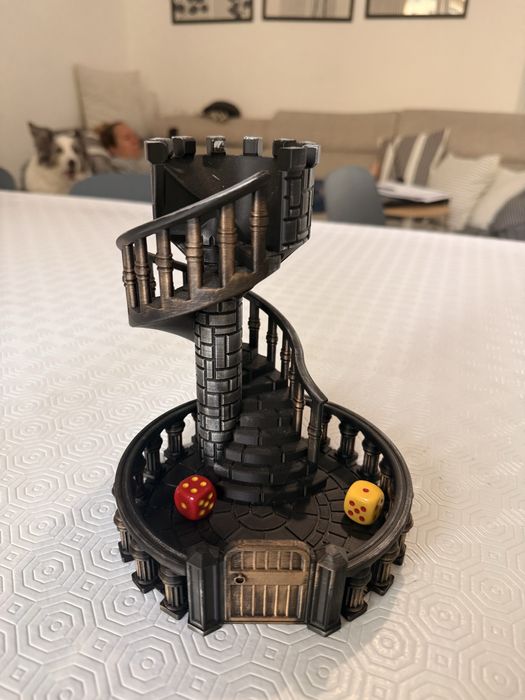 Torre de Dados Castelo / Escada em Espiral - Para RPG, D&D e Jogos de Tabuleiro