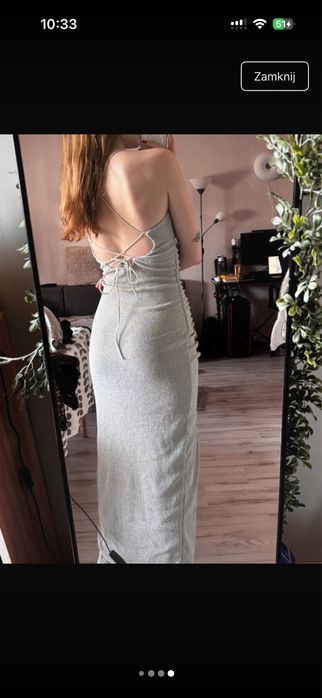 Sukienka długa na wesele studniówkę bal wizytowa H&M