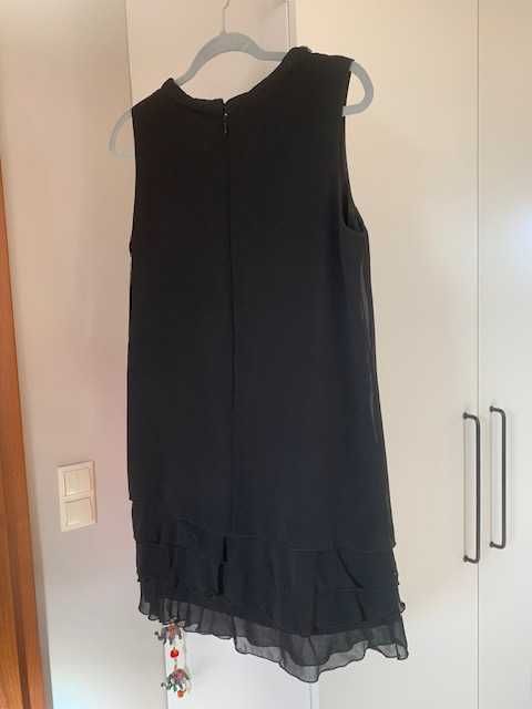 Monnari 42 sylwester studniówka czarna sukienka elegancka