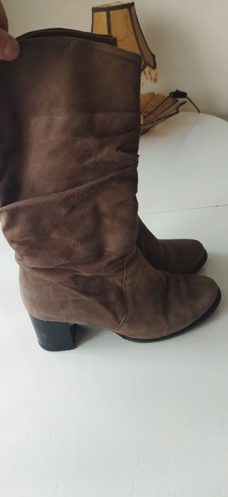 Чоботи зимові,замша.