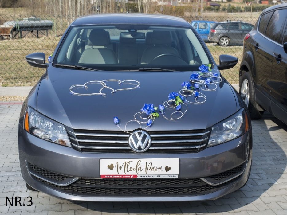 CHABROWA Dekoracja samochodu ozdoba na auto do ślubu NR 003