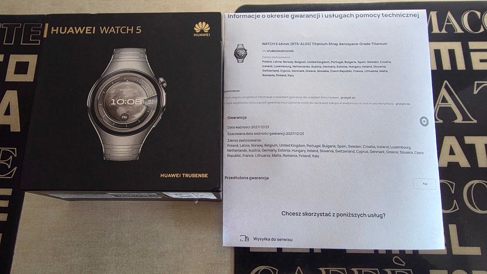 HUAWEI WATCH 5 Elite 46mm NOWY NIEUZYWANY gwar.producenta24M!komplet