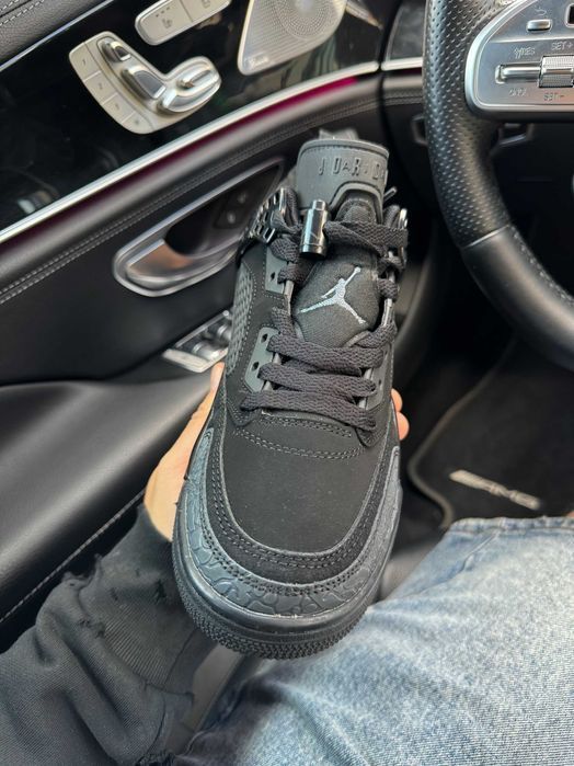 Мужские кроссовки Nike Air Jordan 3 Retro Black Cat. Размеры 40-45