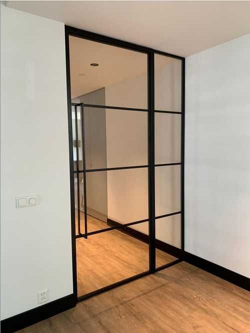 Drzwi loft, stalowo - szklane, nowoczesne, solidne, przesuw, pivot