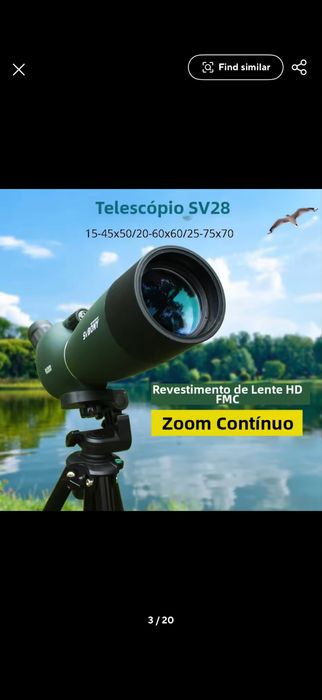 Monoculo para observação 25x 75x70