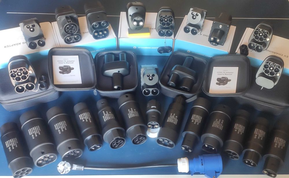 Перехідник адаптерTesla - CCS2 COMBO+type 2   Type1 -Type2 -GBT- Tesla