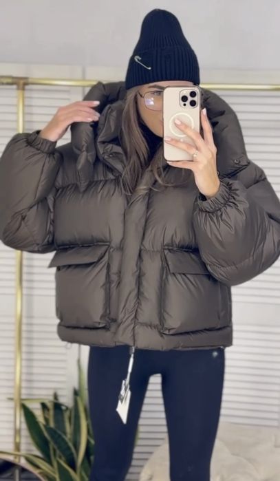 Куртка пуфер шоколад