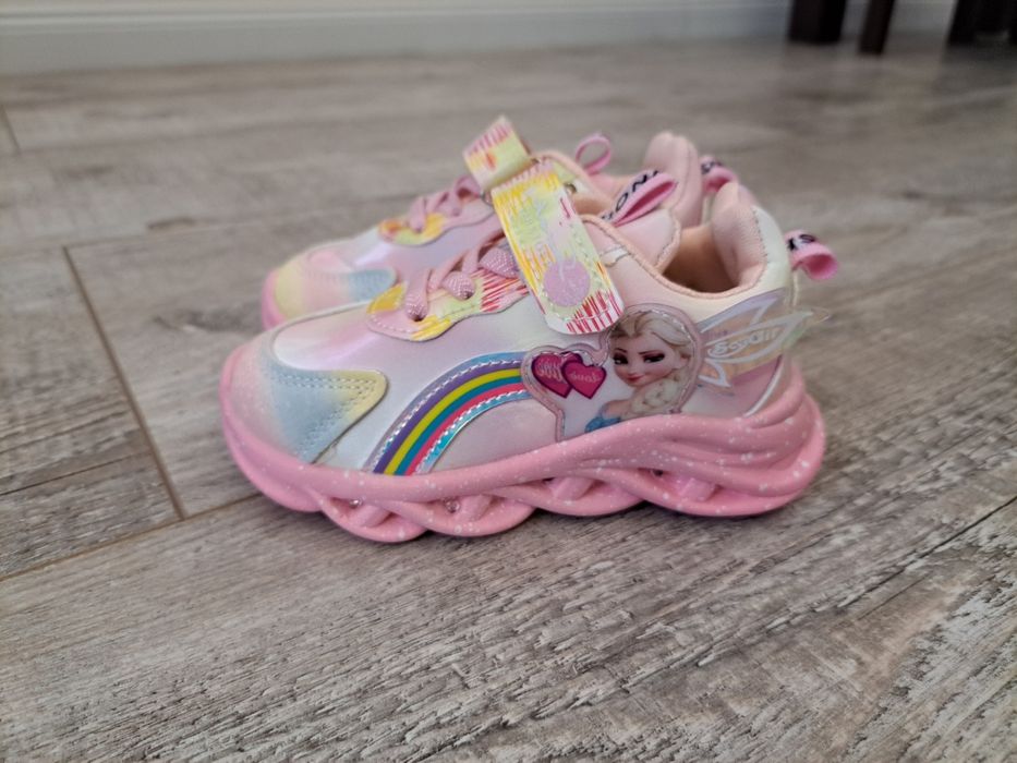 Buty sportowe dziewczęce - Świecące LED - Elza, KrainyLodu - rozm 25