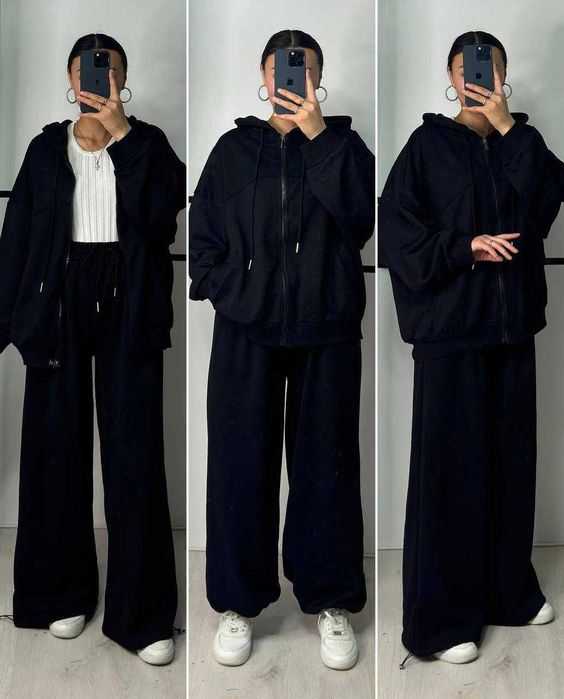 Жіночий спортивний костюм оверсайз двунитка зіп кофта і штани затяжки