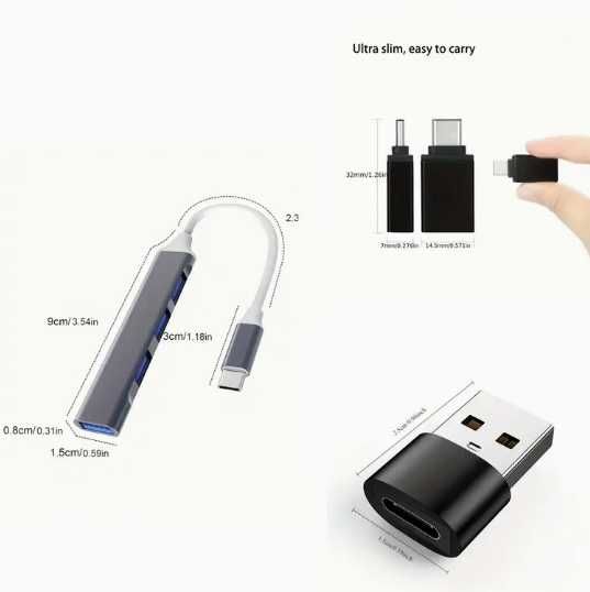 Docking USB-C com 4 portas USB
