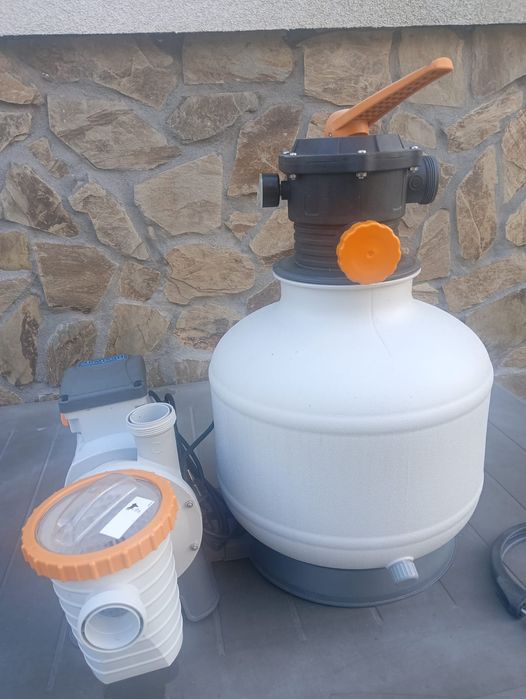 Basen ogrodowy stelarzowy + pompa