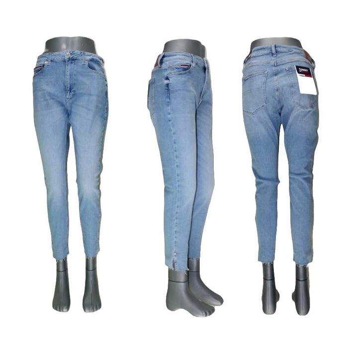 Tommy hilfiger nowe damskie jeansy Tommy Jeans Sylvia rurki z wysokim stanem oryg. -W33/L30