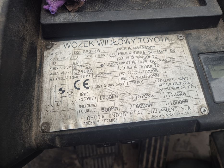 Wózek widłowy toyota 8F GF18