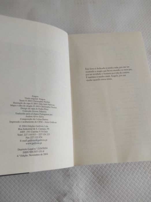 Livro Eragon - Aventura