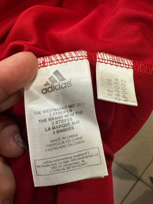 Футболка червона брендова чоловіча adidas