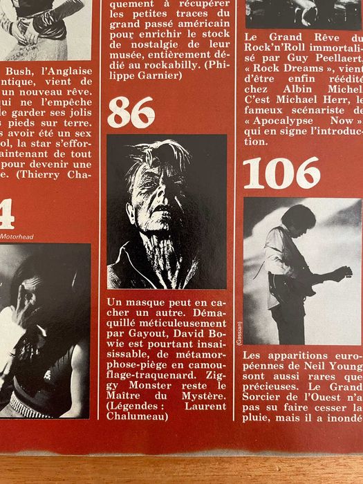 Revista Rock & Folk - David Bowie (Nº 189, Out 1982)