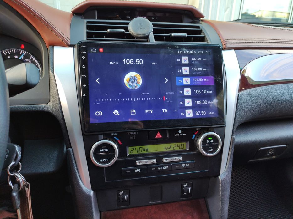Новая магнитола Toyota Camry 50 QLED экран 8 ядер 4GB+CarPlay 4G SIM