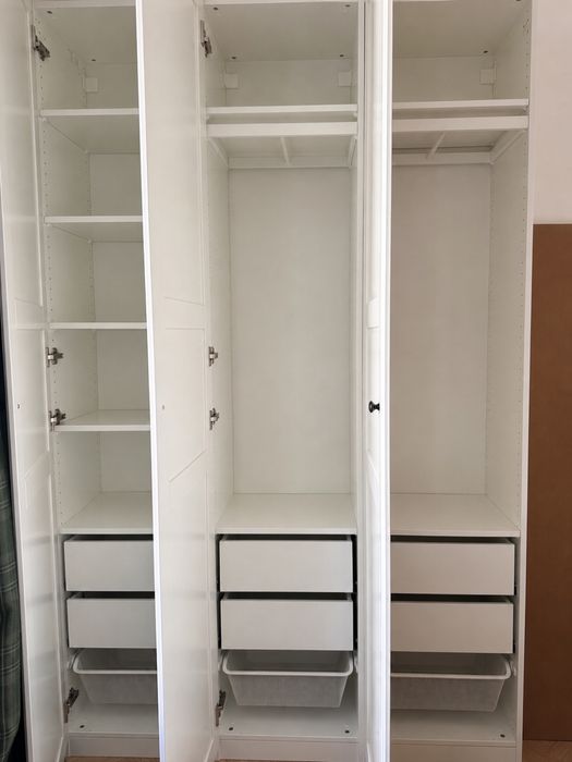 Szafa Ikea Pax fronty Grimo 150 x 38 x 236 cm z wyposażeniem