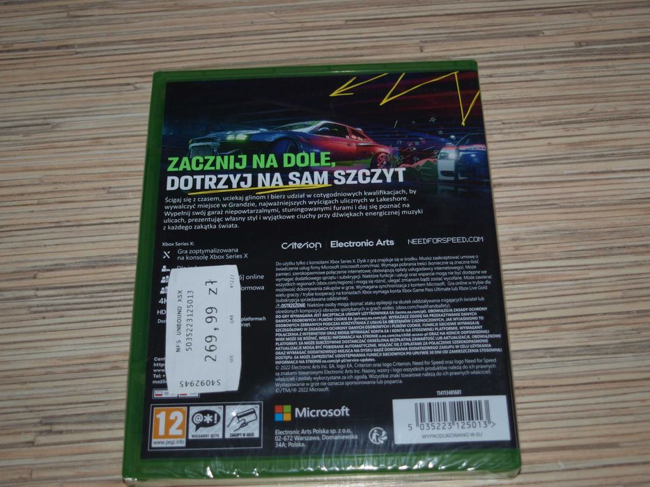 Gra Nfs Need for Speed Unbound PL xbox series x nowa we folii!!