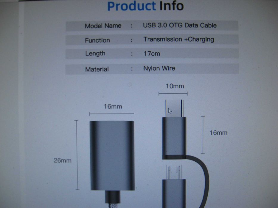Адаптер USB 3,0 кабель, 2 в 1, Micro USB Type C, для данных и зарядки