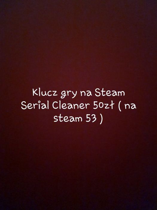 Klucz gry na steam Serial Cleaner