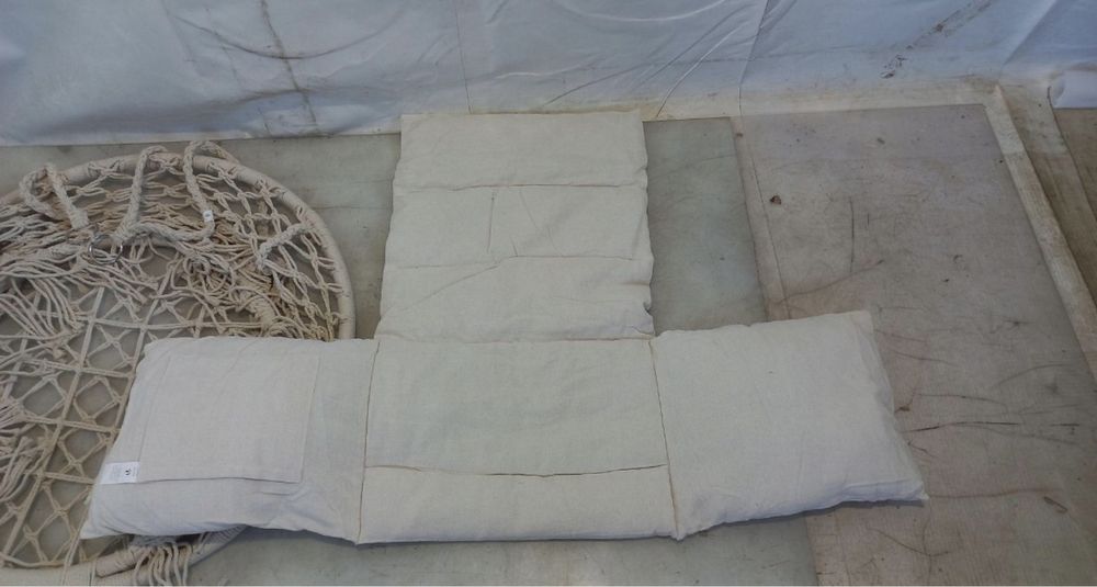 NOWY piekny fotel wiezacy hamak makramowy hustawka wiszaca z poduszka