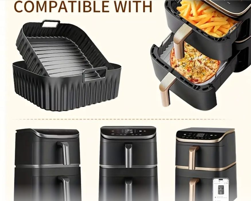 Силиконовая форма для аэрогриля, аэрофритюрницы, духовки на 6.5 л