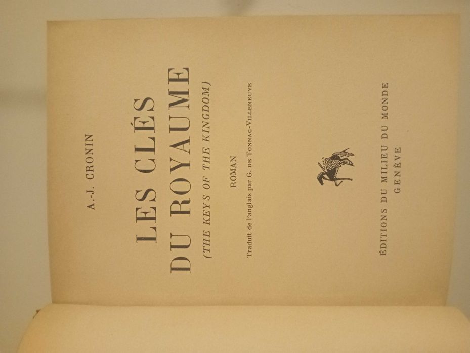 Les Clés du Royaume — A. J. Cronin | Edição francesa antiga