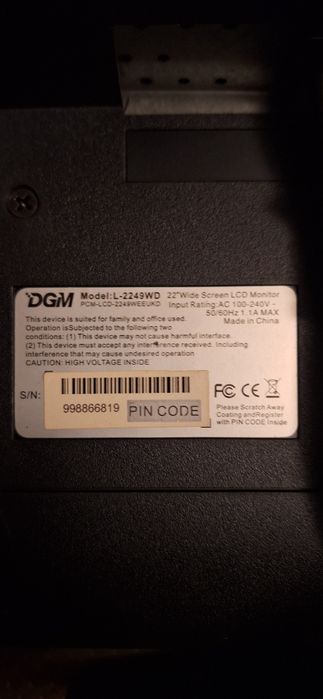Monitor DGM - L2249WD