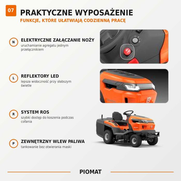 Husqvarna TC 220T 2 cylindry 108 cm tempomat 2 lata gwarancji