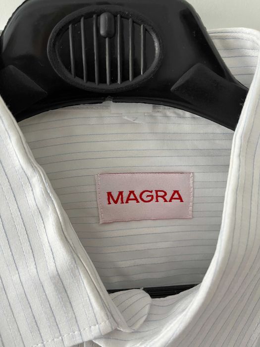 Koszula męska biała w paski