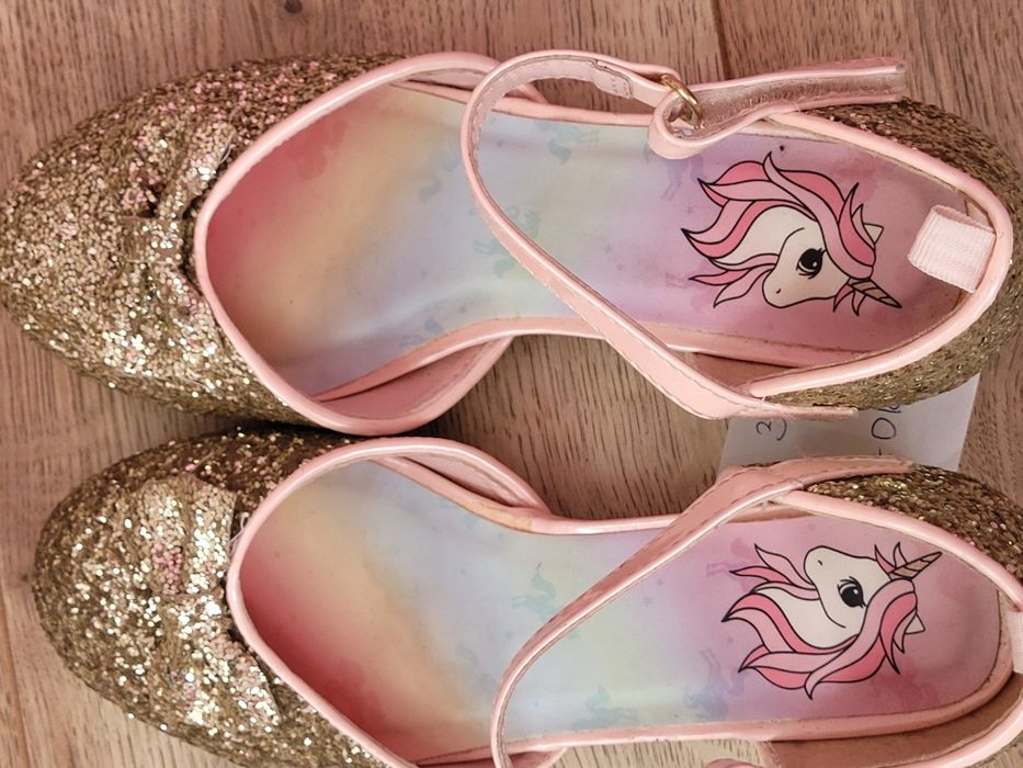 Buciki ,Pantofelki brokatowe dziecięce H&M roz 33