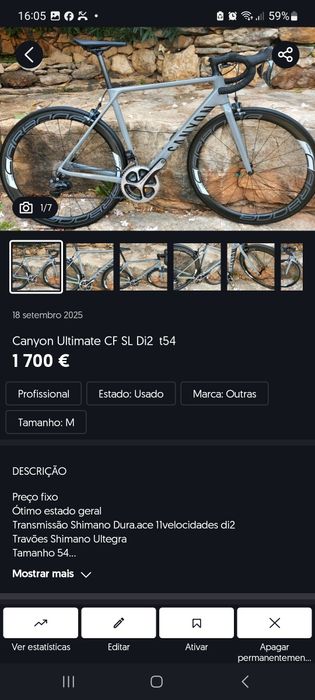 Peças acessórios e bicicletas