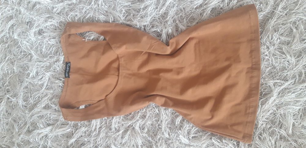 Koszulka bluzeczka nude miodowa NOWA xs s 34 36