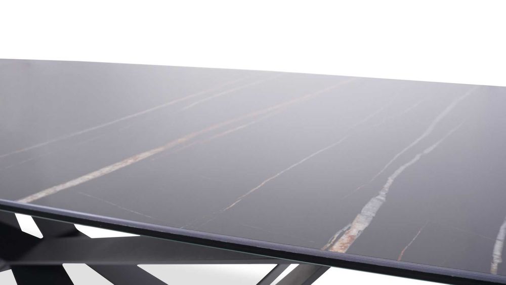 Stół Tectona blat spiek Sahara Noir Extra 240 cm x 100 cm