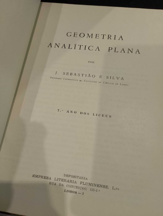 Geometria Analítica Plana - J. Sebastião e Silva (1962)