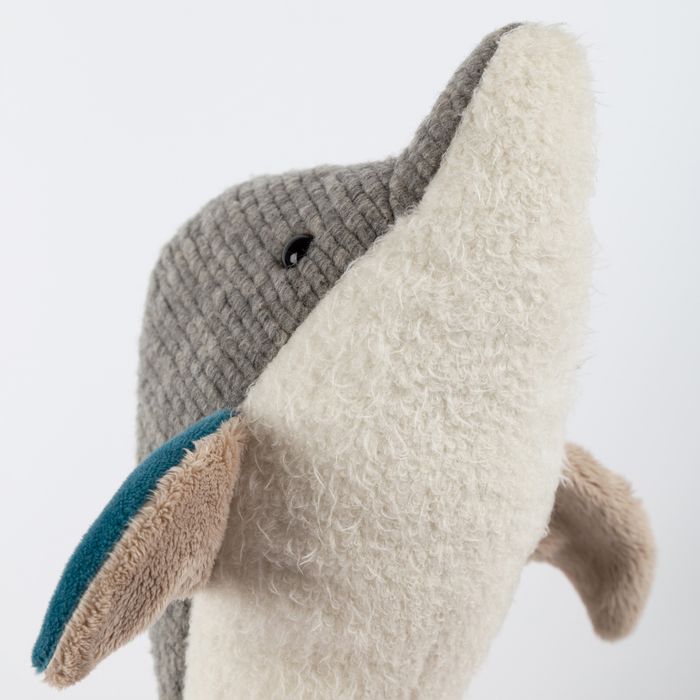Pierwsza przytulanka Delfin patchwork maskotka zabawka dla dzieci