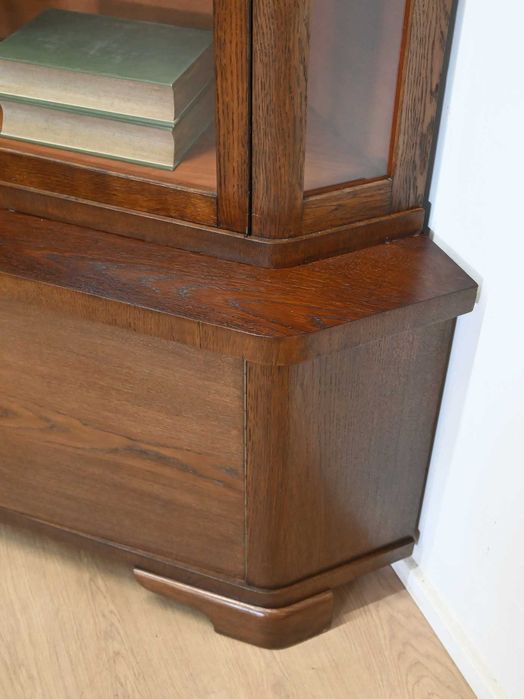 kątnik dębowy art deco witryna s043012