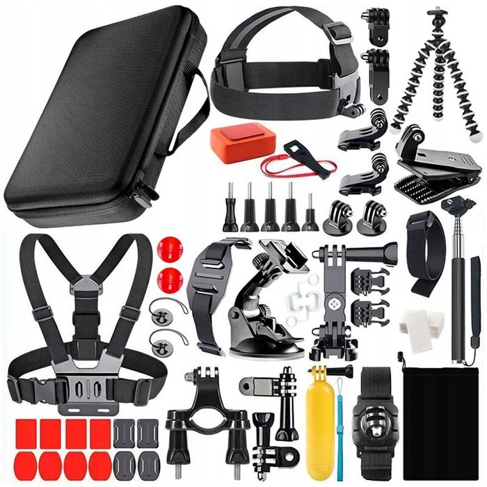 zestaw 60w1 akcesoria do gopro hero 12 11 10 9 8 7 6 5 black