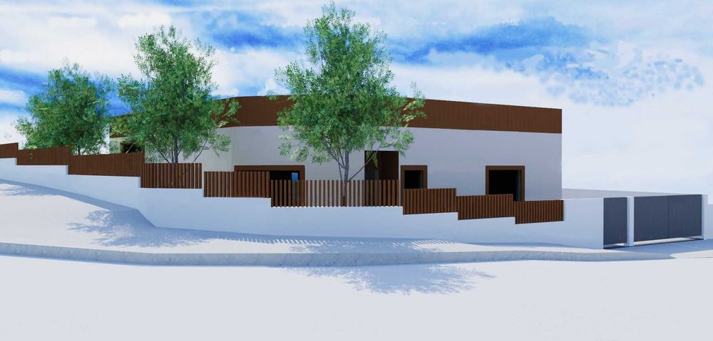Moradia T4 Térrea 140m2 Palmela NOVA a terminar com garagem Pé Direito 3,40m 3wc